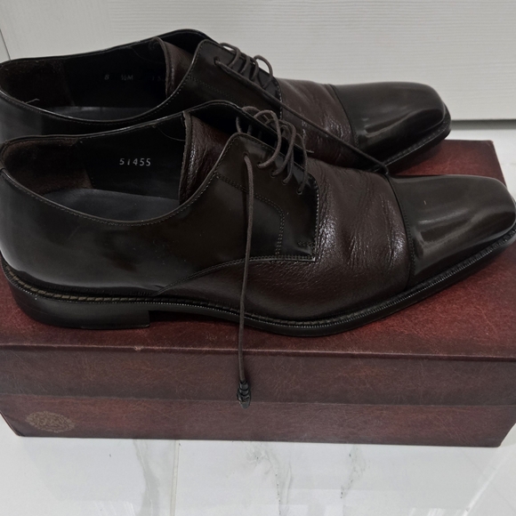 Mezlan Brown Oxford Dress Shoes Polished Leather and Traditional Lace-Up  Sz 8.5 main image 9